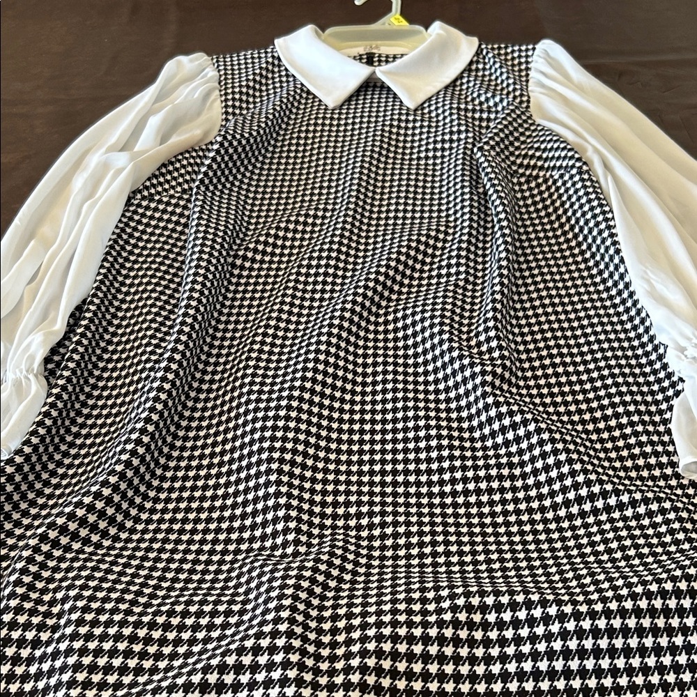 Shelby & Palmer Black and White Houndstooth Mini Dress